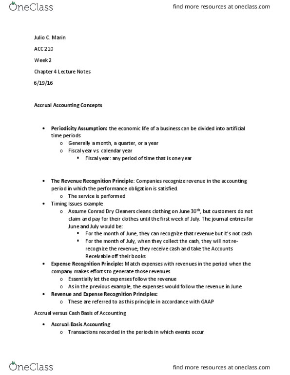 ACC 210 Lecture 4: Chapter 4 Lecture Notes thumbnail