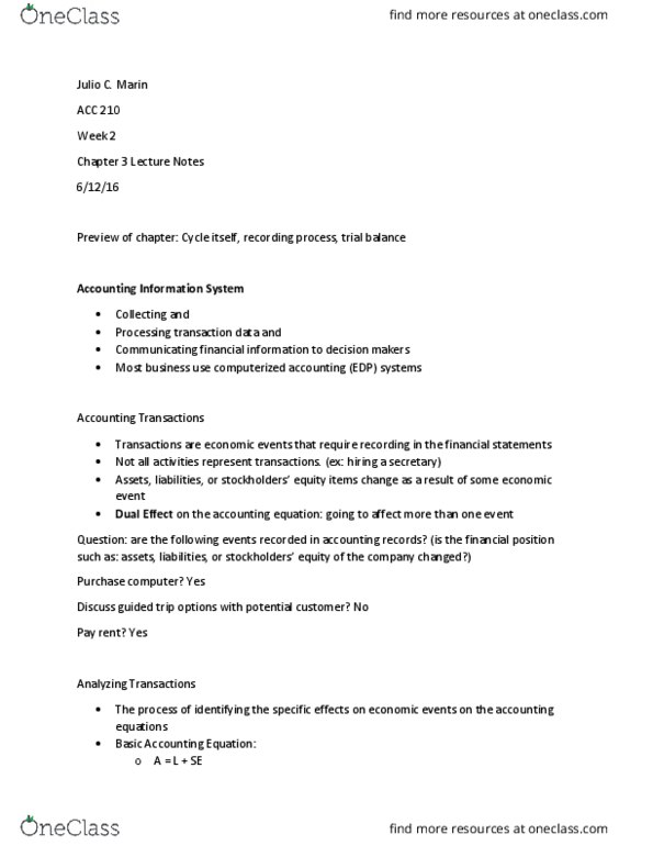 ACC 210 Lecture 3: Chapter 3 Lecture Notes thumbnail