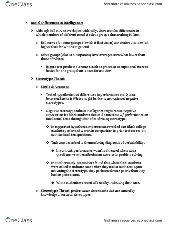 PSY 111 Lecture Notes - Lecture 1: Standardized Test thumbnail