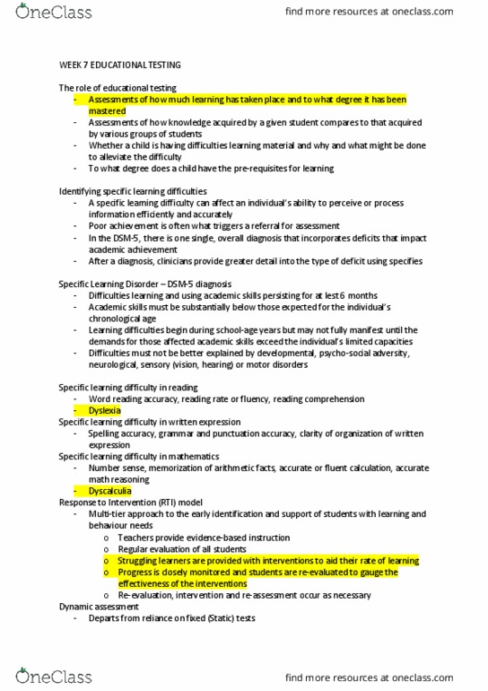 PSY3041 Lecture Notes - Lecture 7: Birth Weight, Longitudinal Study, Candidate Gene thumbnail