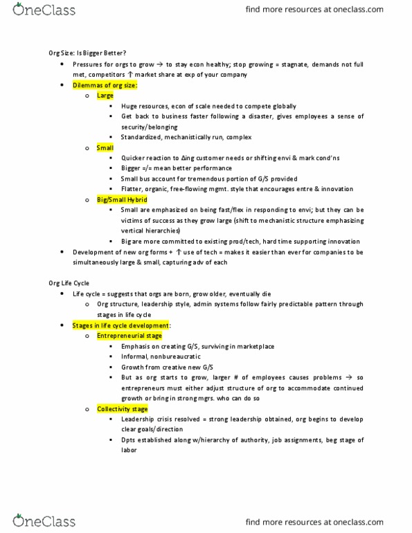 BUS 374 Lecture Notes - Lecture 1: Charismatic Authority, Incident Command System, Traditional Authority thumbnail