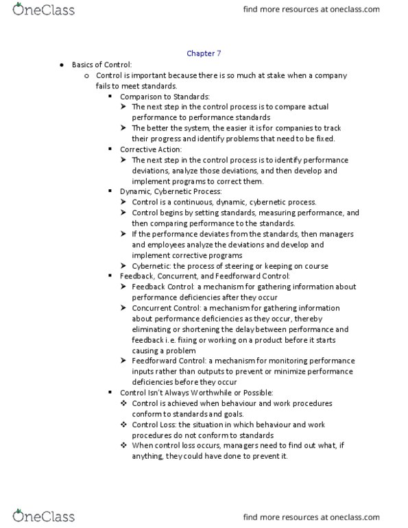 ADMN 232 Chapter Notes - Chapter 7: Global Positioning System, Cash Flow, Balanced Scorecard thumbnail