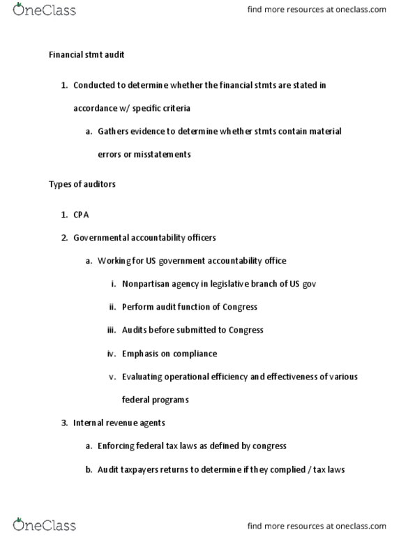 ACC 2101 Chapter Notes - Chapter 2: Government Accountability Office, Nonpartisanism thumbnail