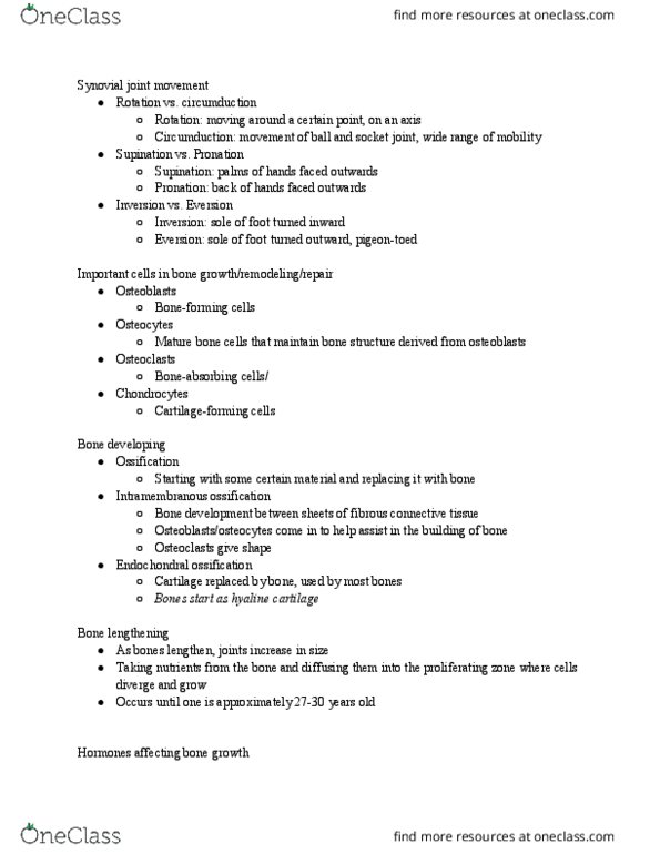 BIO 106 Lecture Notes - Lecture 18: Bone Remodeling, Parathyroid Gland, Osteoporosis thumbnail