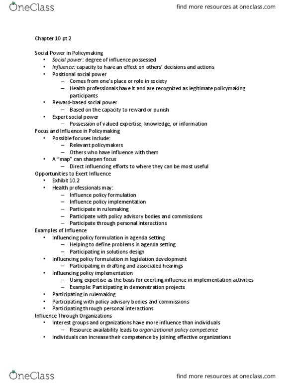 HSA 3150 Lecture Notes - Lecture 17: Human Factors And Ergonomics, Nyu Langone Medical Center, Rulemaking thumbnail