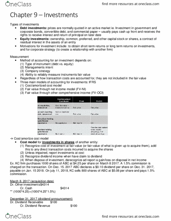 BU387 Chapter Notes - Chapter 9: Expected Loss, Financial Statement, Income Statement thumbnail