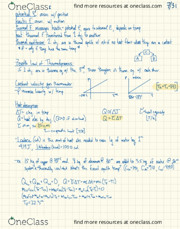 PHYSICS 8A Lecture Notes - Lecture 21: Qml, Thermodynamics thumbnail