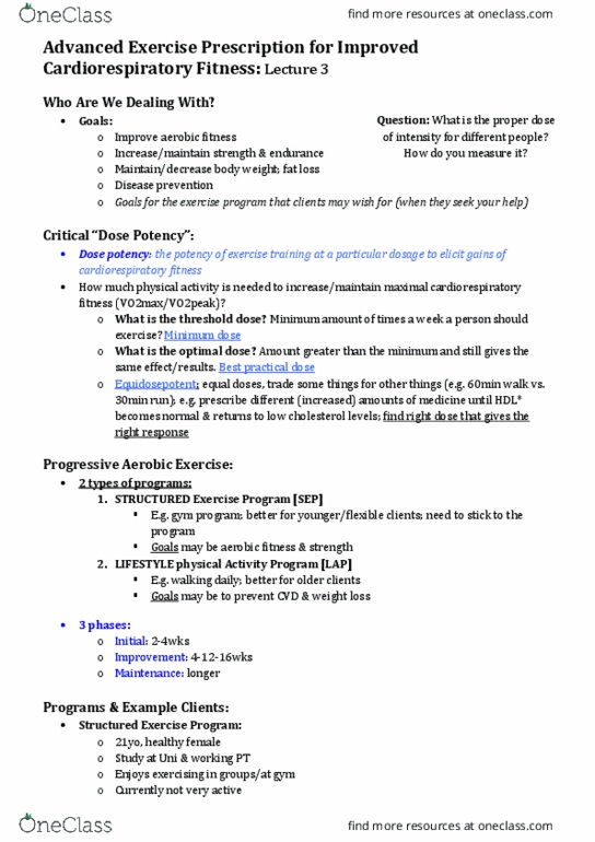 EXSS3023 Lecture Notes - Lecture 3: Osteoporosis, Stopwatch, Homeostasis thumbnail
