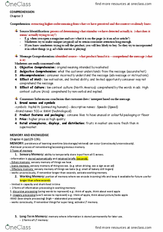 MKF2111 Chapter Notes - Chapter 3: Procedural Knowledge, Golden Arches, Implicit Memory thumbnail