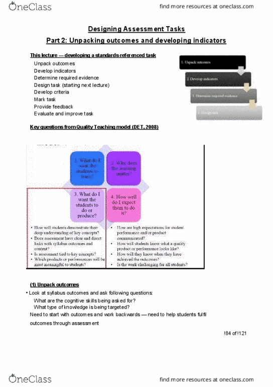 EDUC267 Lecture Notes - Lecture 13: Multiple Choice thumbnail