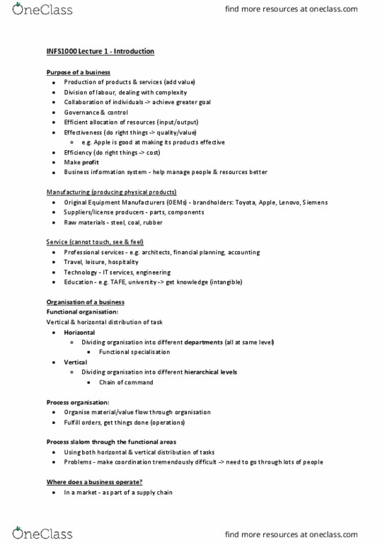 INFS1000 Lecture Notes - Lecture 1: Computer Hardware, Qantas, Original Equipment Manufacturer thumbnail