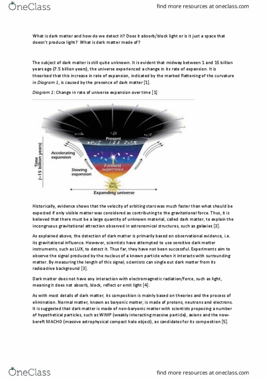 PHYS1160 Lecture Notes - Lecture 1: Cern, Dark Energy, Weakly Interacting Massive Particles thumbnail
