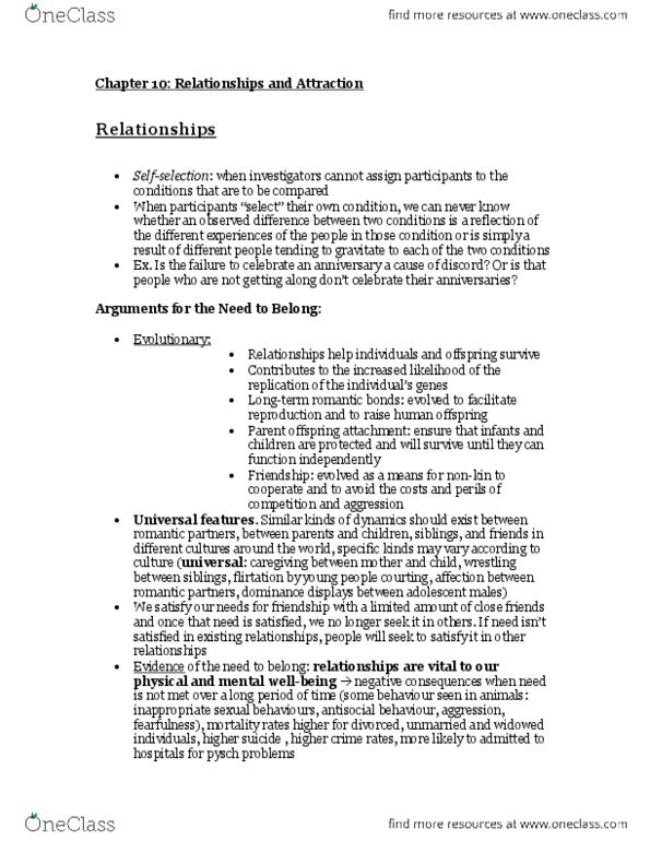 PSYC 308 Lecture : Chapter 10 Relationships and Attraction.docx thumbnail