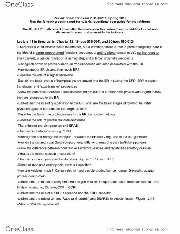 MBB 231 Lecture Notes - Lecture 2: Two-Dimensional Gel Electrophoresis, Dynactin, Western Blot thumbnail