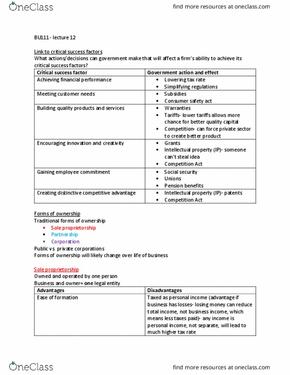 BU111 Lecture Notes - Lecture 4: Protectionism, Multiple Choice, North American Free Trade Agreement thumbnail