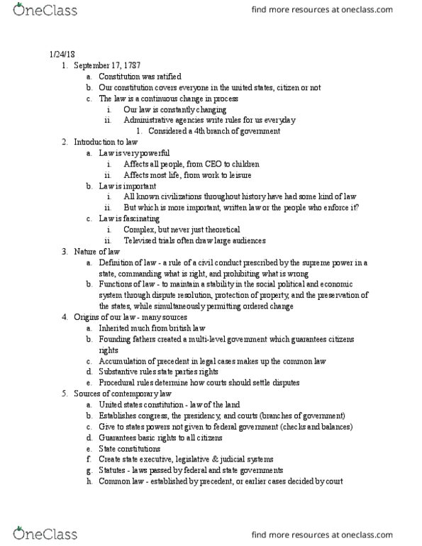 BUS 250 Lecture Notes - Lecture 1: Federal Aviation Administration, Corporate Title, Rulemaking thumbnail