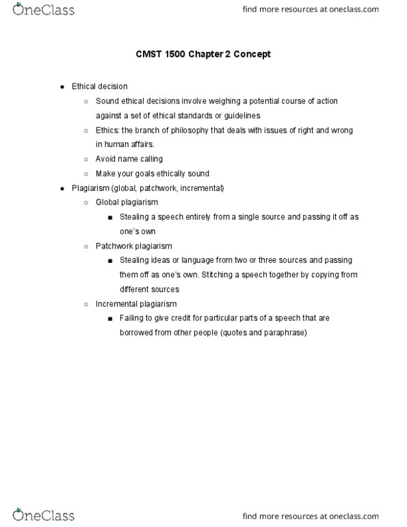 CMST-1500 Chapter 2: Required Reading Notes/Study Guide for Final (Chapter 2) thumbnail