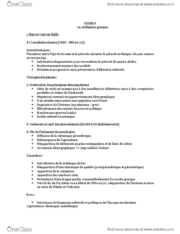 CLA 1501 Lecture Notes - Les Troyens, Heinrich Schliemann, Manfred Korfmann thumbnail