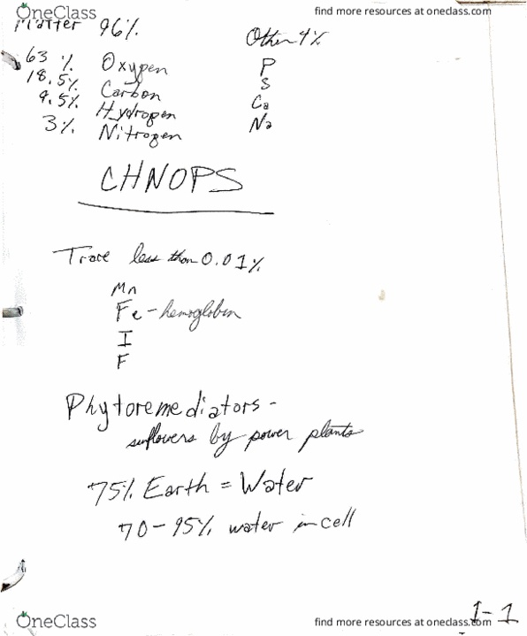 BIOL 1081 Chapter 1: Water Carbon PT1 thumbnail