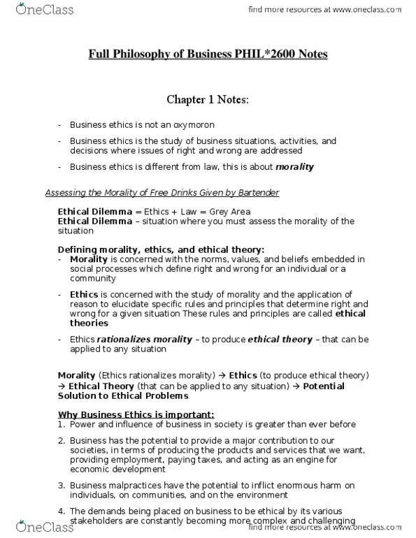 PHIL 2600 Chapter : PHIL_2600 Full Textbook Notes thumbnail