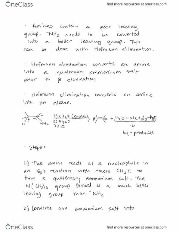 CHEM 342 Chapter Notes - Chapter 25.12: Carbon Group, Ion, Elimination Reaction thumbnail