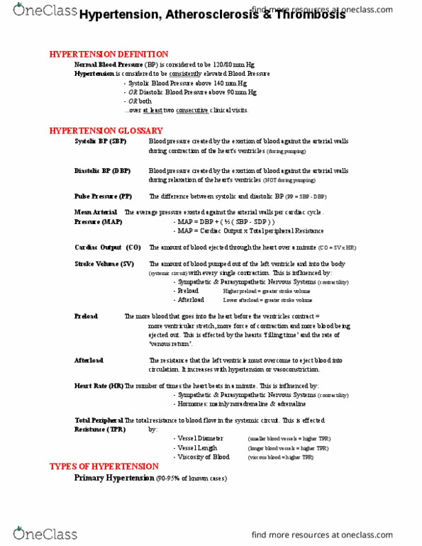 BIOL122 Lecture Notes - Lecture 4: Aorta, Heparin, Angiotensin thumbnail