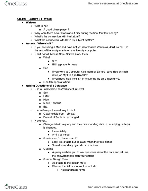 CHEM 1030 Lecture 24: CIS105 - Lecture 24 - Wood thumbnail