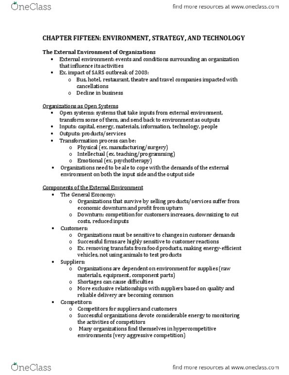 COMMERCE 1BA3 Chapter Notes - Chapter 15: Vertical Integration, Joint Venture, Human Capital thumbnail