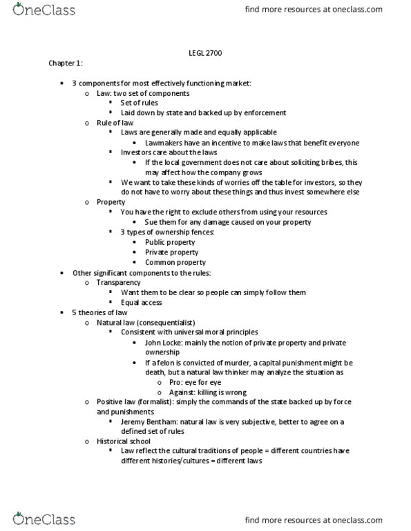 LEGL 2700 Lecture Notes - Lecture 1: Peremptory Challenge, Res Judicata, General Jurisdiction thumbnail