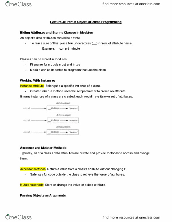 CMPT 120 Lecture Notes - Lecture 30: Unified Modeling Language thumbnail