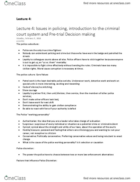 CRI210H1 Lecture Notes - Lecture 4: Extortion, Selective Enforcement, True Crime thumbnail