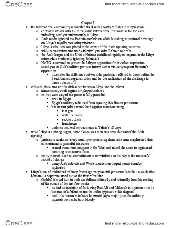 INTL ST 165 Chapter Notes - Chapter 8: Arab League thumbnail