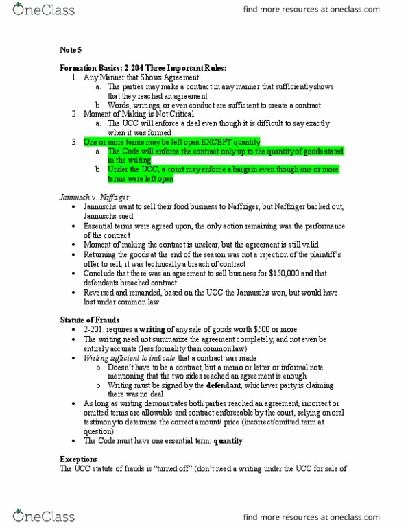 QST LA 450 Lecture Notes - Lecture 5: Oral Contract thumbnail
