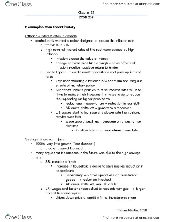 ECON 209 Lecture Notes - Lecture 25: Output Gap, Real Interest Rate, Investment Goods thumbnail