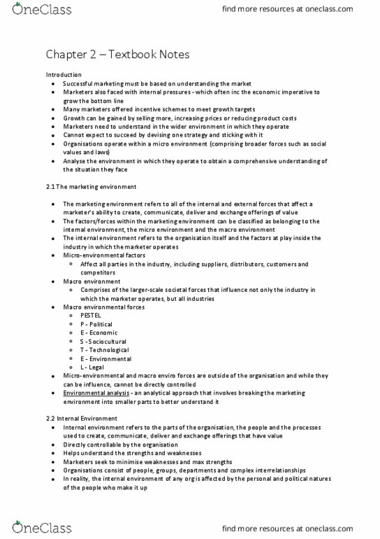 MKC1200 Chapter Notes - Chapter 2: Habitat, Pest Analysis, Internal Communications thumbnail