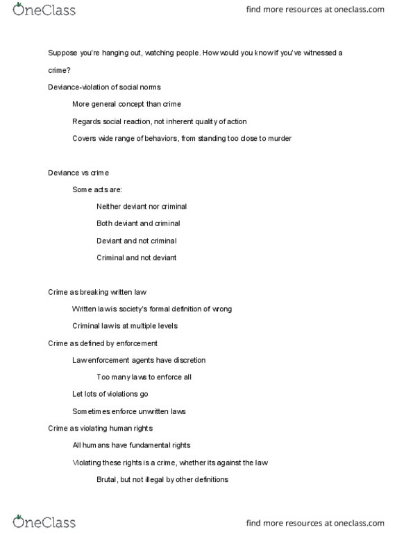 SOCI 2301 Lecture Notes - Lecture 1: Blue Law, Code Of Law thumbnail