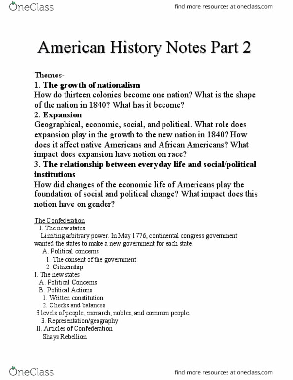 HIST 12070 Lecture Notes - Lecture 2: Cotton Gin, Whiskey Rebellion, Dolley Madison thumbnail