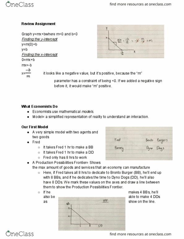 ECON 1011 Lecture Notes - Lecture 2: Absolute Advantage, Opportunity Cost, Comparative Advantage cover image