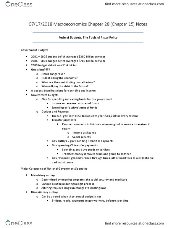 ECON 1040 Lecture Notes - Lecture 12: Federal Insurance Contributions Act Tax, Tax Rate, Progressive Tax thumbnail
