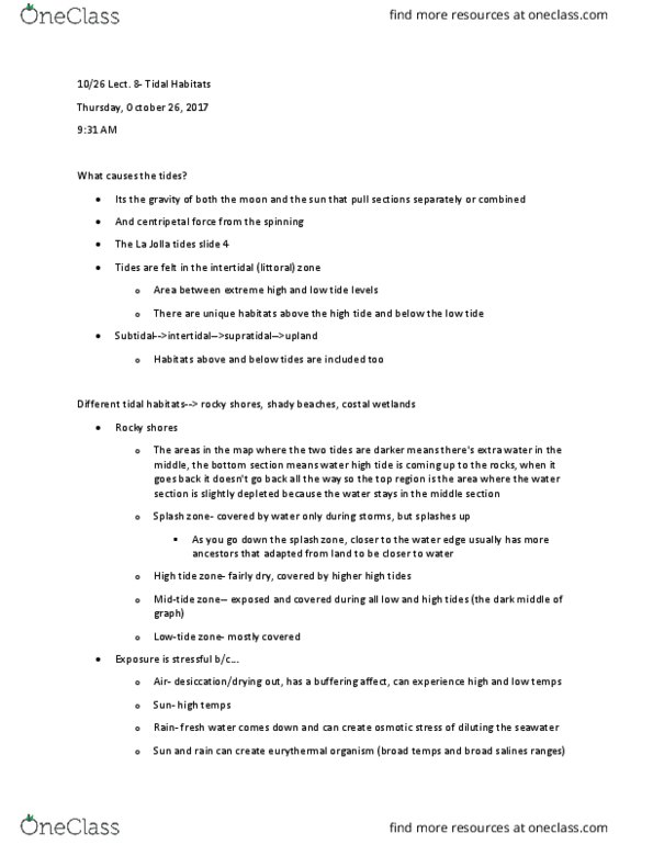 SIO 132 Lecture Notes - Lecture 8: Jolla, Osmotic Shock, Centripetal Force thumbnail