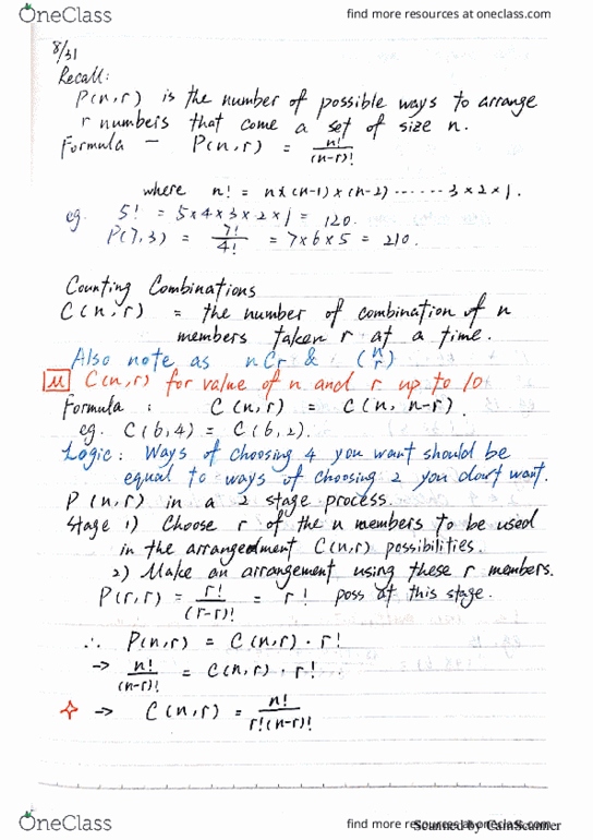 MATH-M 118 Lecture 6: Math118-Lecture6-Counting Combinations cover image