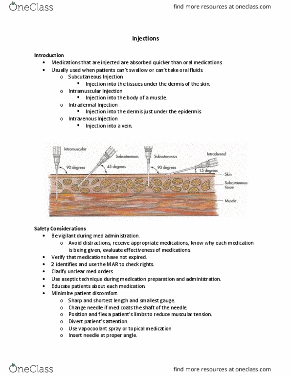 NURSING 2L03 Lecture Notes - Lecture 1: Hypodermic Needle, Needlestick Injury, Asepsis thumbnail