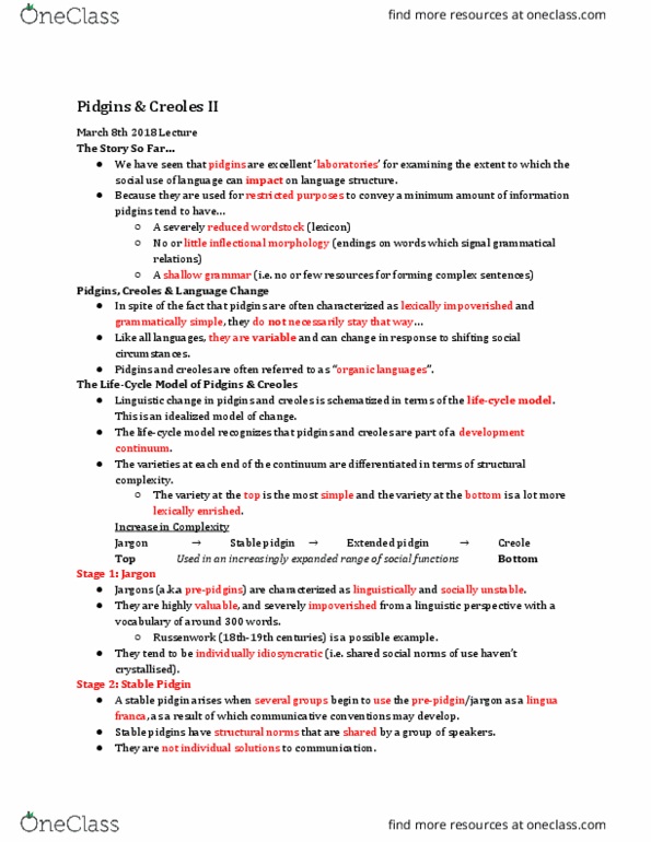 LIN 1340 Lecture Notes - Lecture 13: Inflection, Jargon, Grammar thumbnail