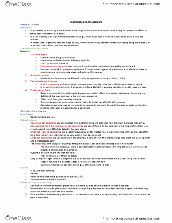 MEDRADSC 1B03 Lecture Notes - Lecture 29: Lobar Pneumonia, Squamous Cell Carcinoma, Aspiration Pneumonia thumbnail