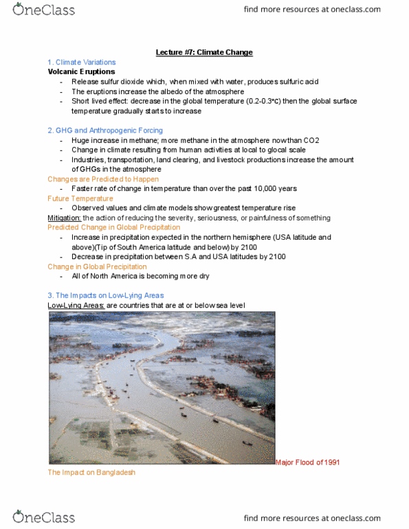 ENVIRSC 1C03 Lecture Notes - Lecture 7: Sulfur Dioxide, Northern Hemisphere, Permafrost thumbnail