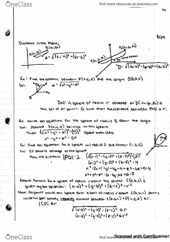 MTH 234 Lecture 1: MTH 234 Multivariable Calculus Shapiro Lecture 1, 12.1 Three Dimensional Coordinate System thumbnail