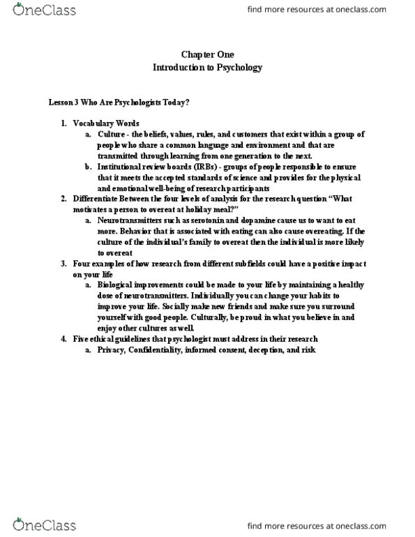 PSC 101 Chapter Notes - Chapter Chapter 1, Lesson 3: Institutional Review Board thumbnail