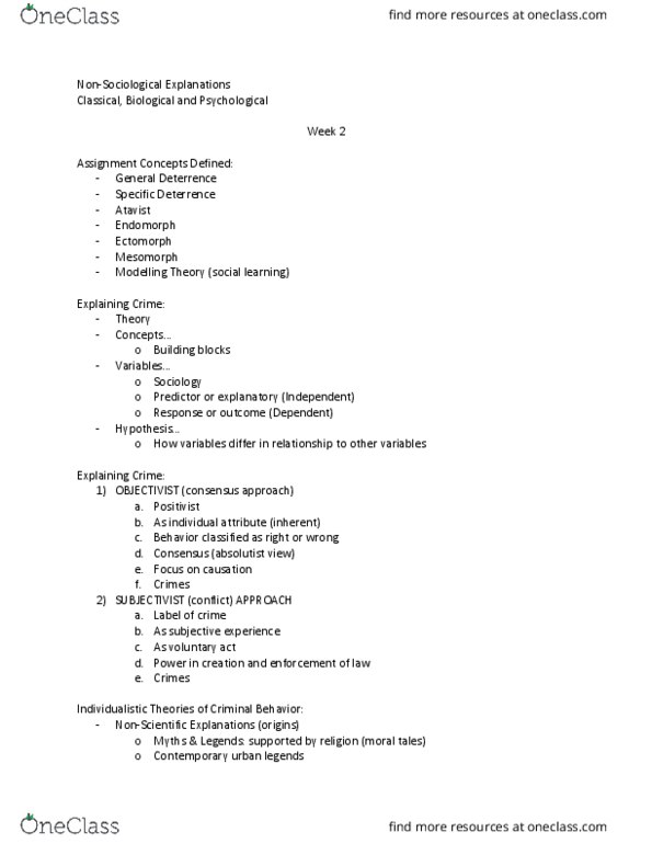 CC100 Lecture Notes - Lecture 41: Expert Witness, Enrico Ferri, Murder thumbnail