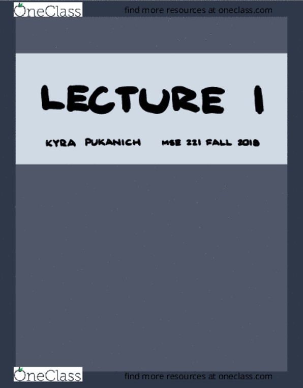 MSE 221 Lecture Notes - Lecture 1: Gary Wang, Wang, Parallelogram thumbnail