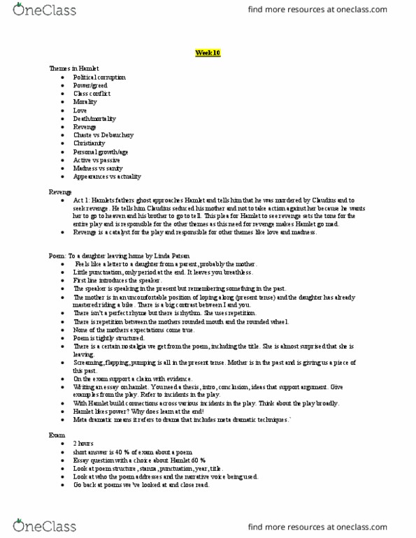 ENG 110 Lecture Notes - Lecture 10: Political Corruption, Class Conflict thumbnail